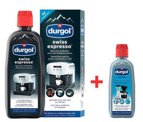 Durgol Swiss Espresso Entkalker + Durgol Universele Snelontkalker 500ml + 125ml